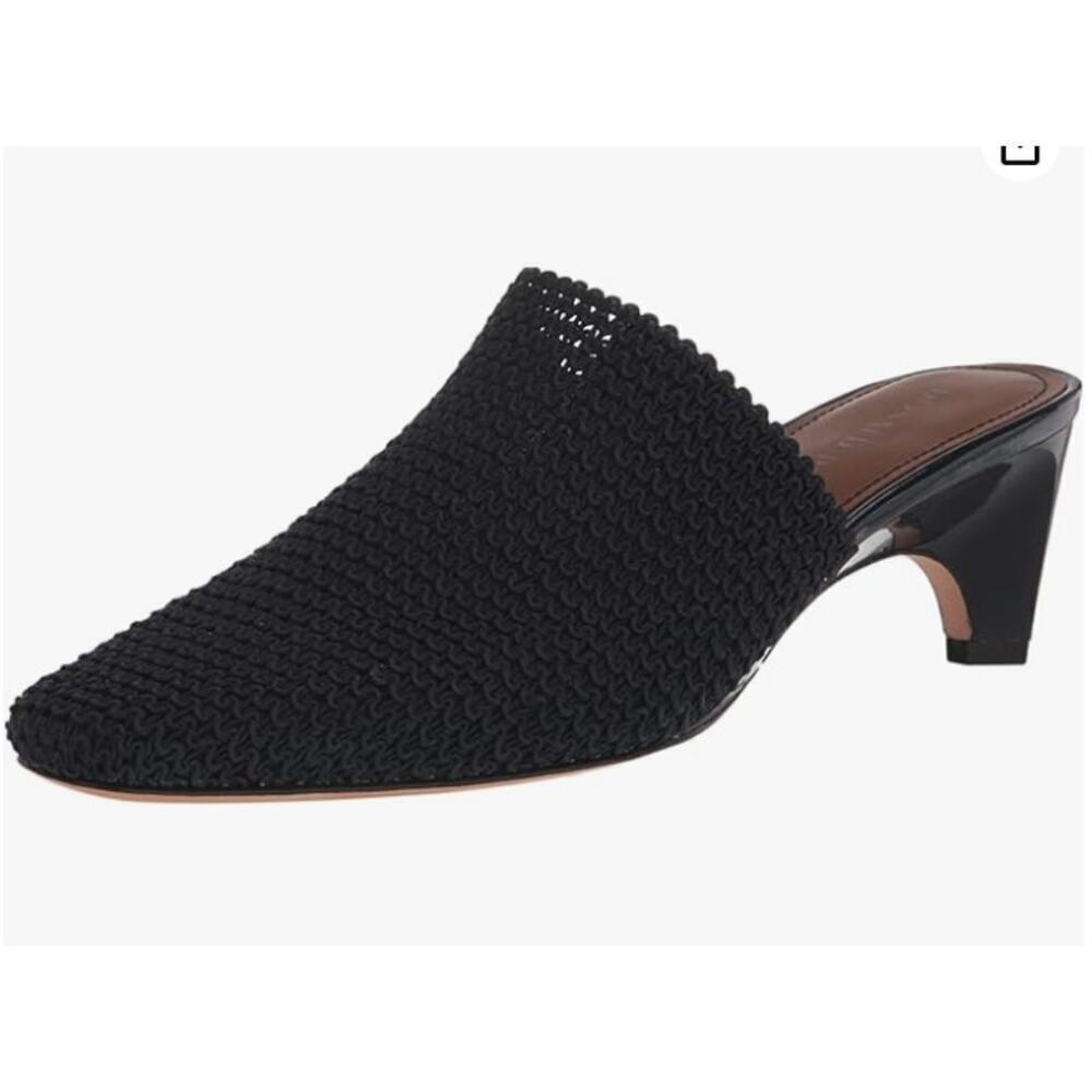 Donald Pliner Womens Fenda-a Mules Navy Blue Knit Size 9 New NIB Woven Crochet